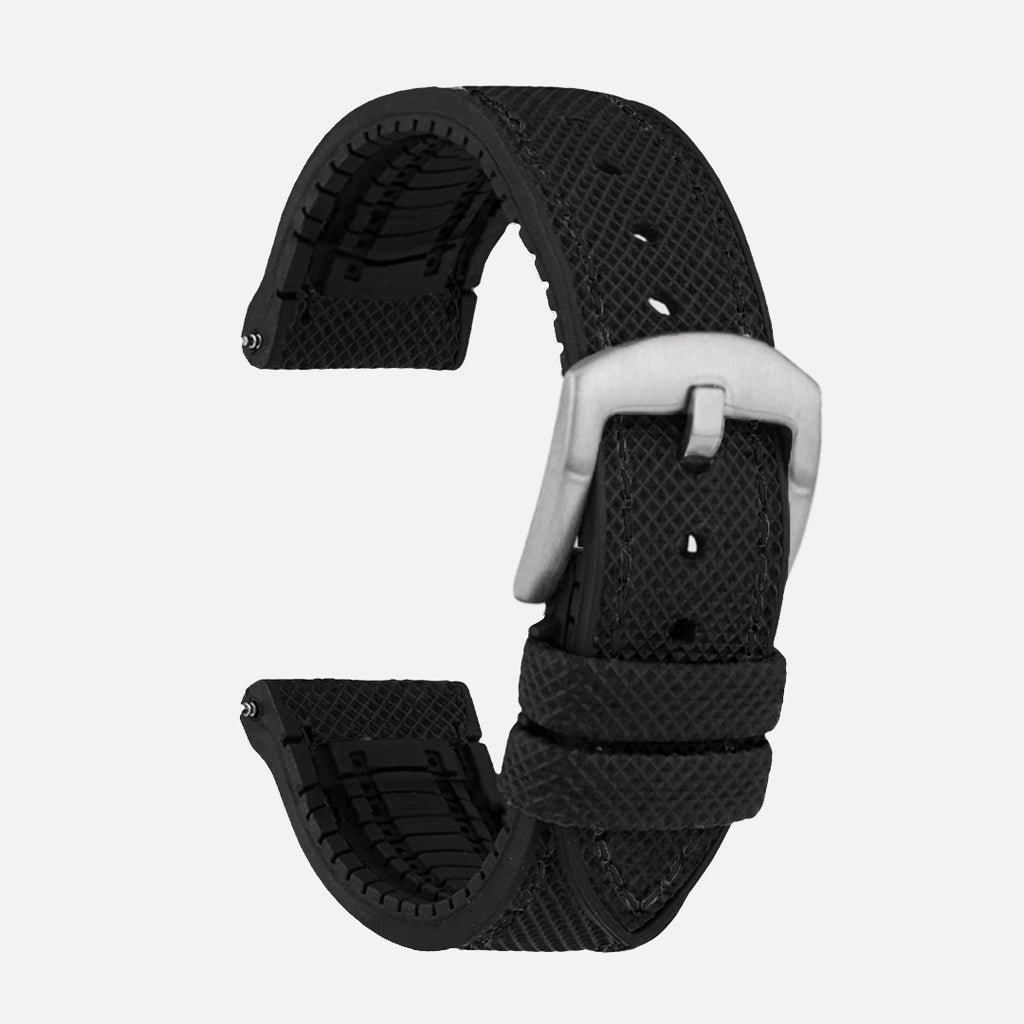 bracelet montre caoutchouc 22mm noir