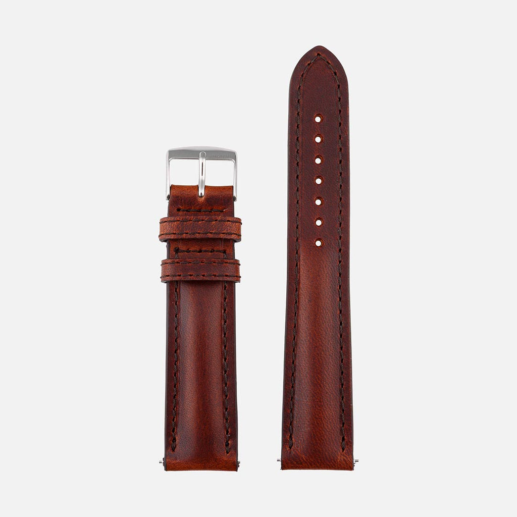tissot bracelet en cuir marron