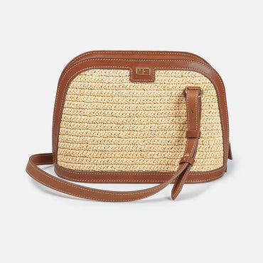 mini sac en raphia de luxe