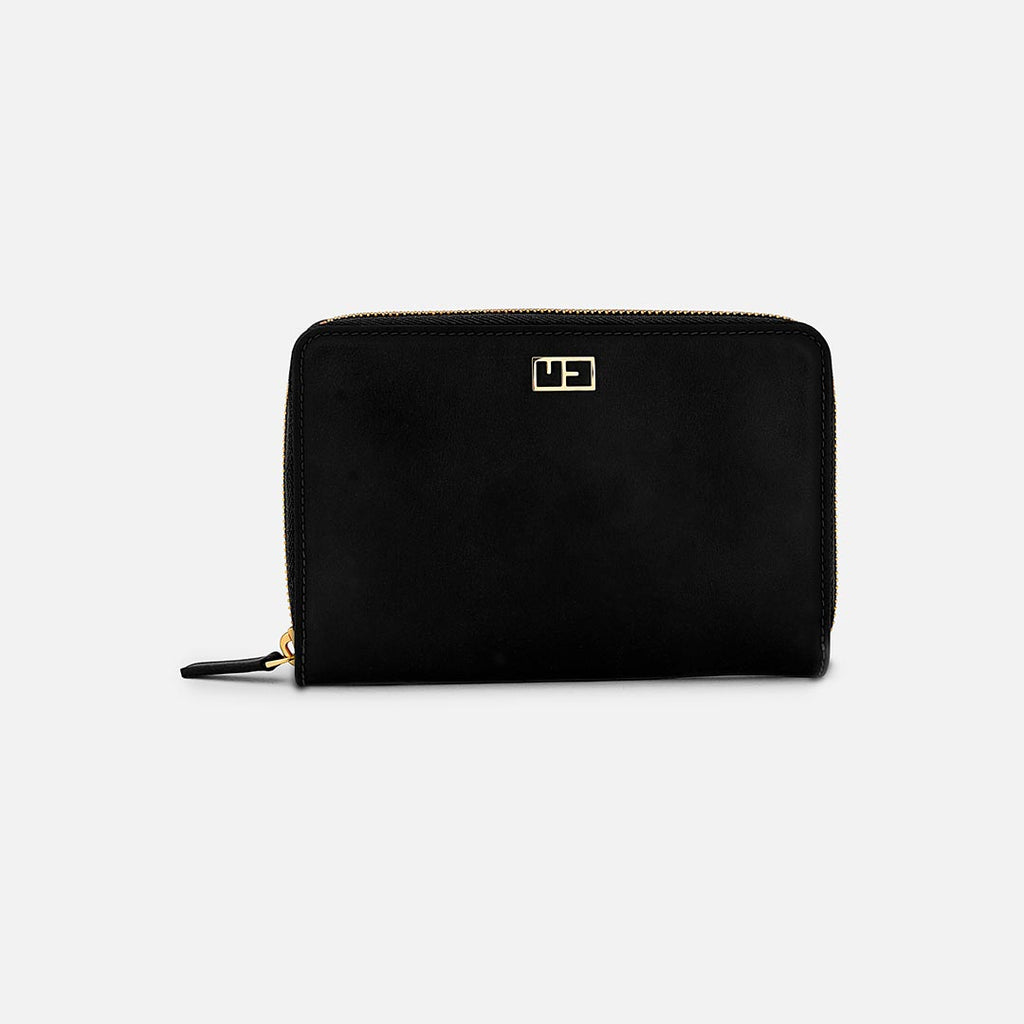 grand compagnon pour femme en cuir noir