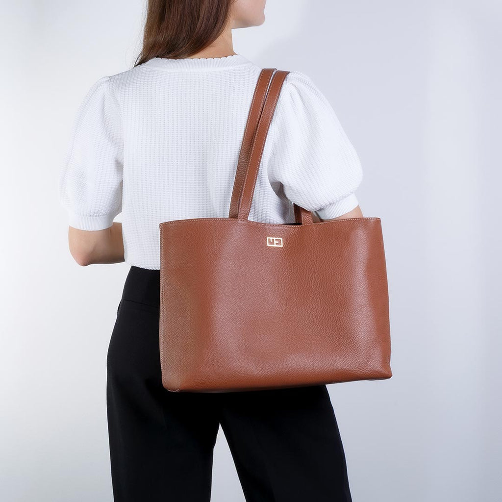 grand sac en cuir pour femme marron