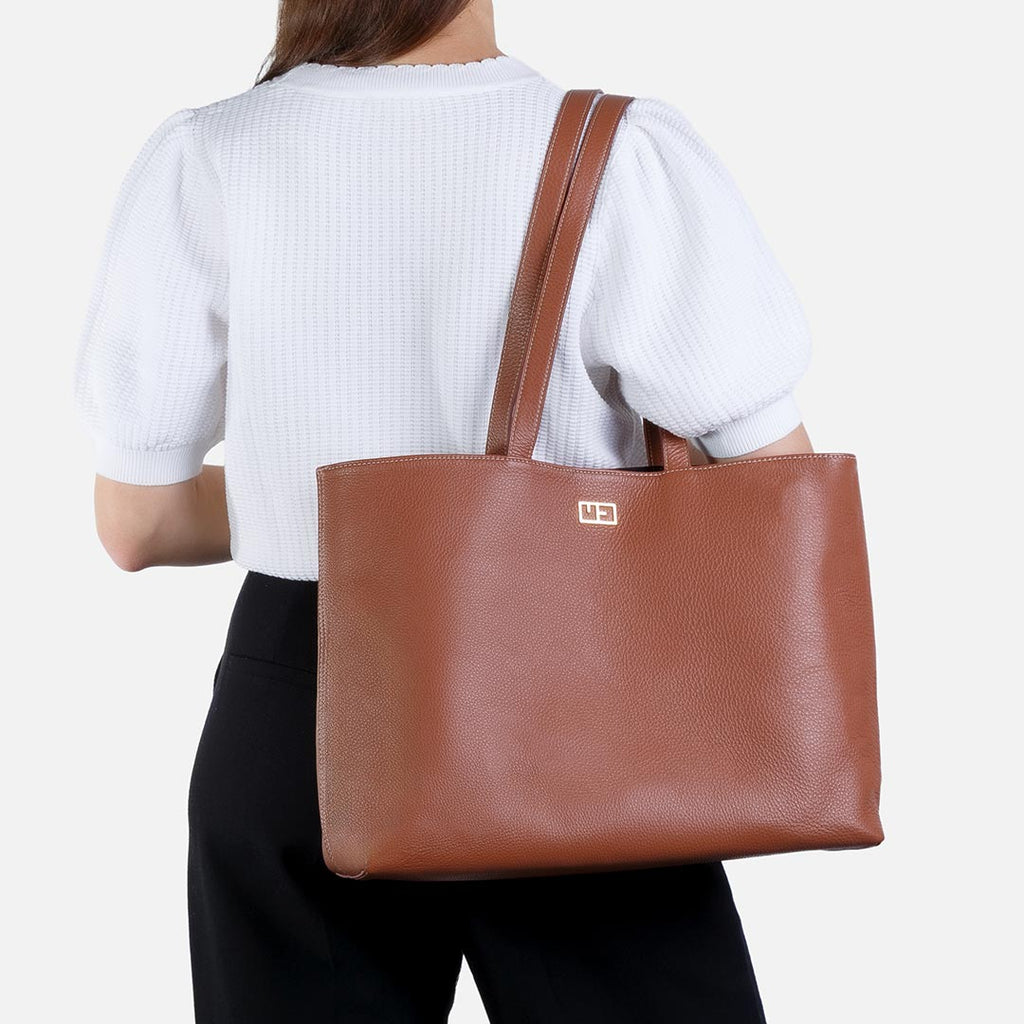 grand sac en cuir pour femme marron