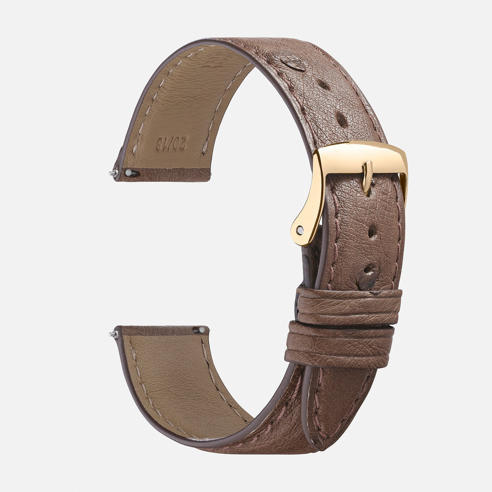 Bracelet Cuir Autruche Chronoswiss Pour Montre Homme • Largeur 18 Mm • Neuf Sans étiquette • Luxe Suisse