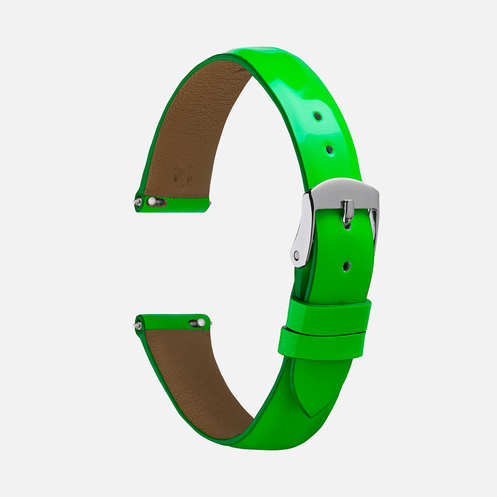 bracelet montre brillant vert fluo