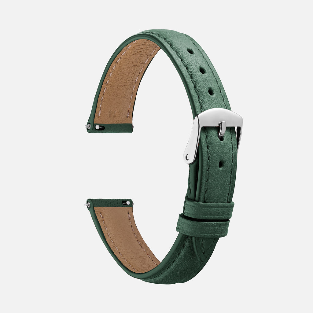 Bracelet montre cuir de veau vert Maison Fèvre