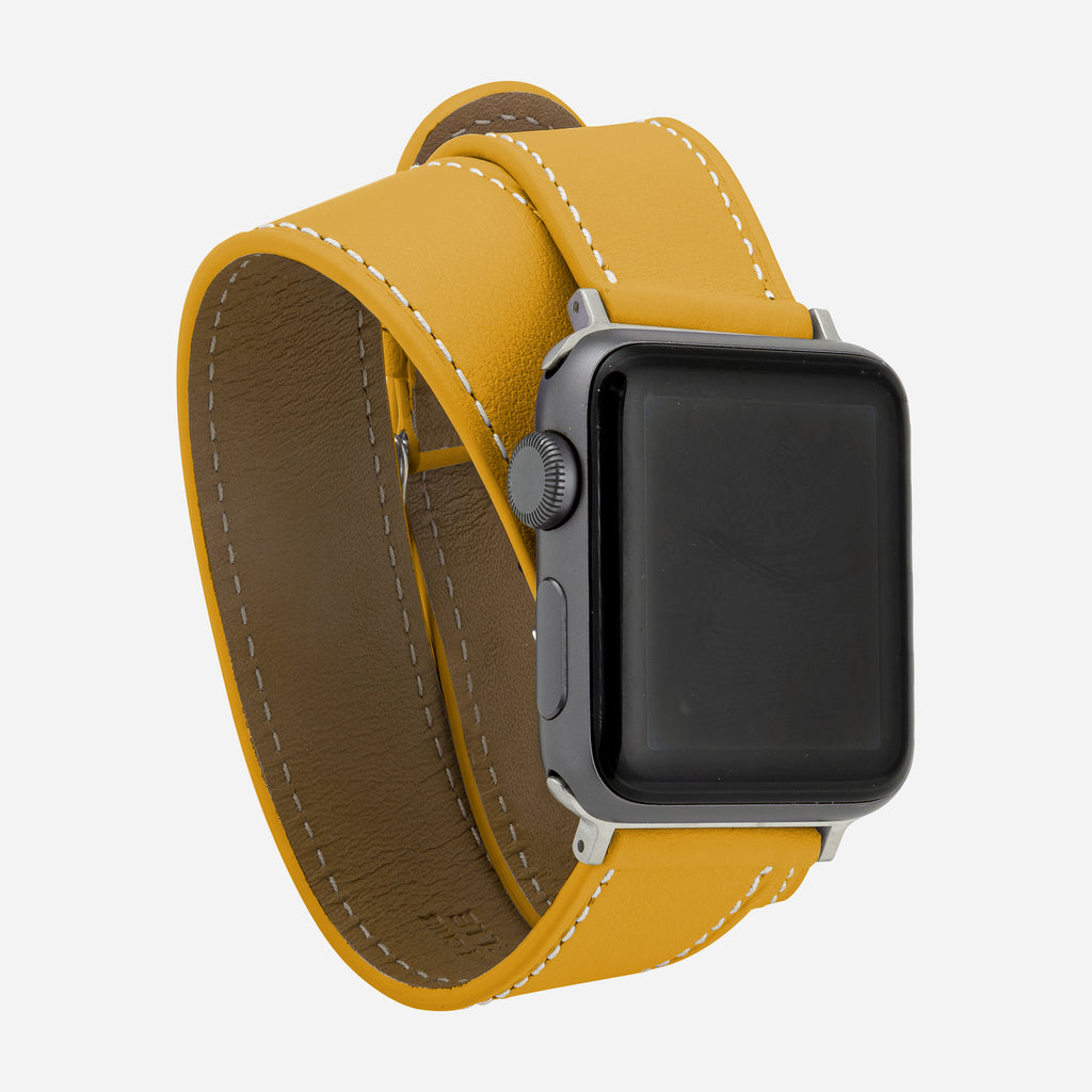 Bracelet montre Apple Watch femme jaune
