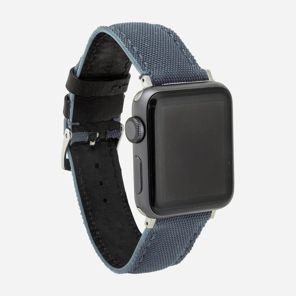 bracelet montre apple watch homme waterproof bleu clair